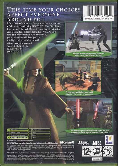 Star Wars Knights of the Old Republic II The Sith Lords - XBOX (B Grade) (Genbrug)